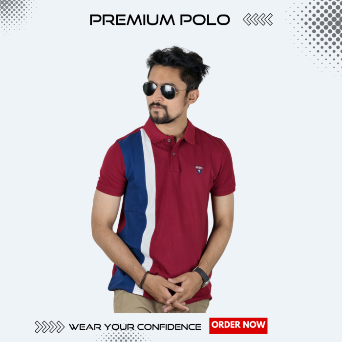 Pique fabric Polo Shirt Stripe Contrast - Image 5