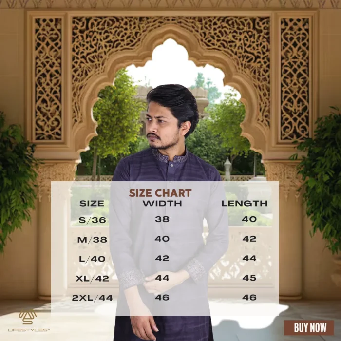 Men's Exclusive Panjabi Brown - Image 3